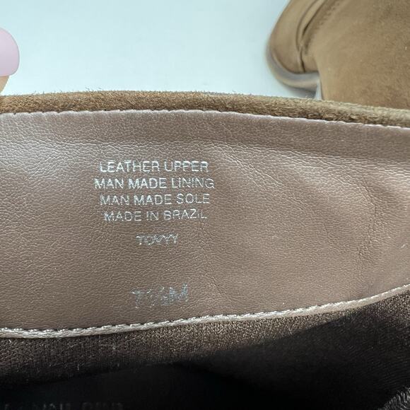 Gianni Bini Tovyy Booties Brown Suede Leather Block Heel Zip Up Women’s Size 7.5 - Picture 11 of 13